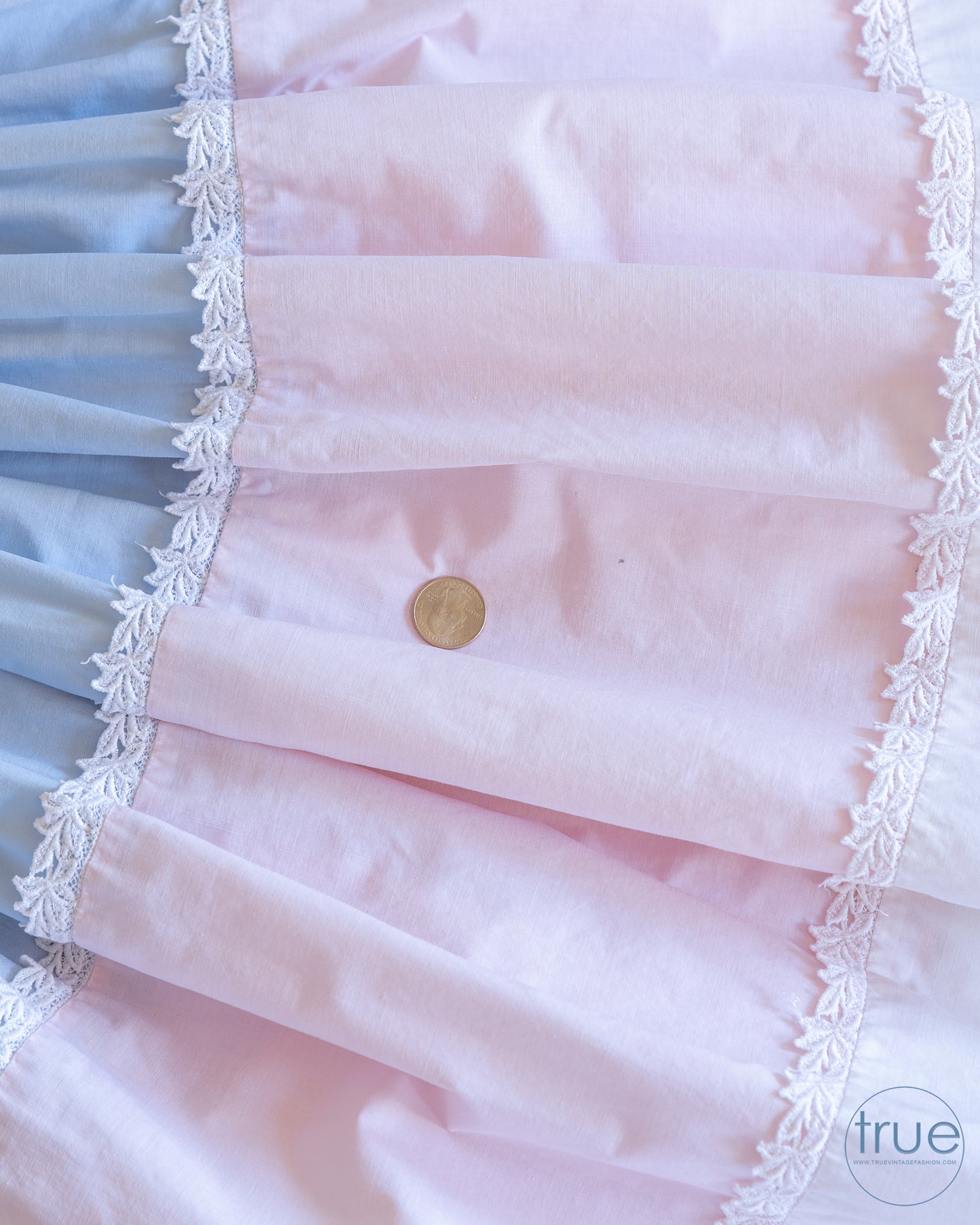 vintage 1950's dress ...sweetest EVER an Arkay white pink & blue cotton sundress