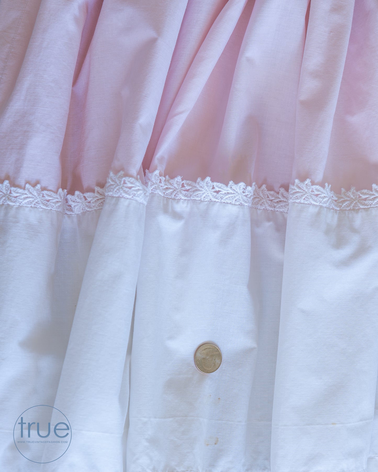 vintage 1950's dress ...sweetest EVER an Arkay white pink & blue cotton sundress