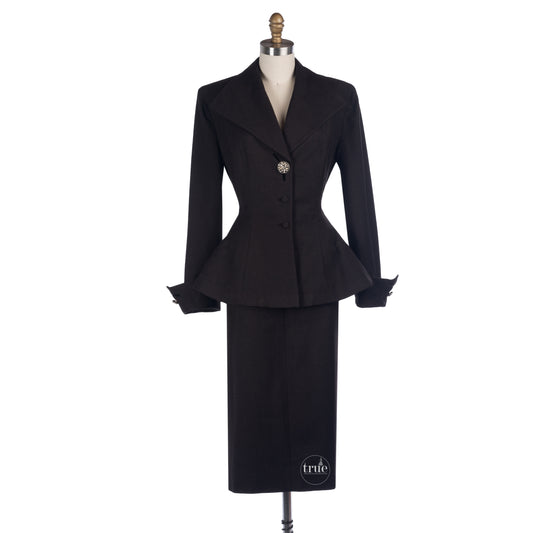 1940's Betty Hill california Burelson's jacket skirt suit