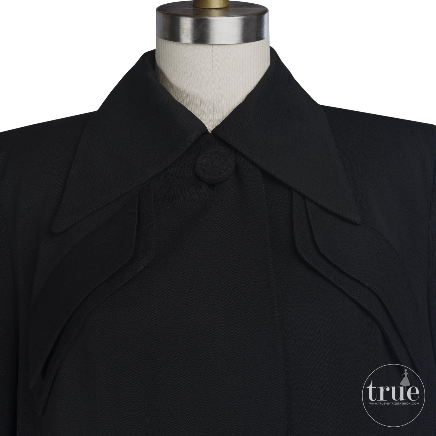 1940's black Gabardine swing coat