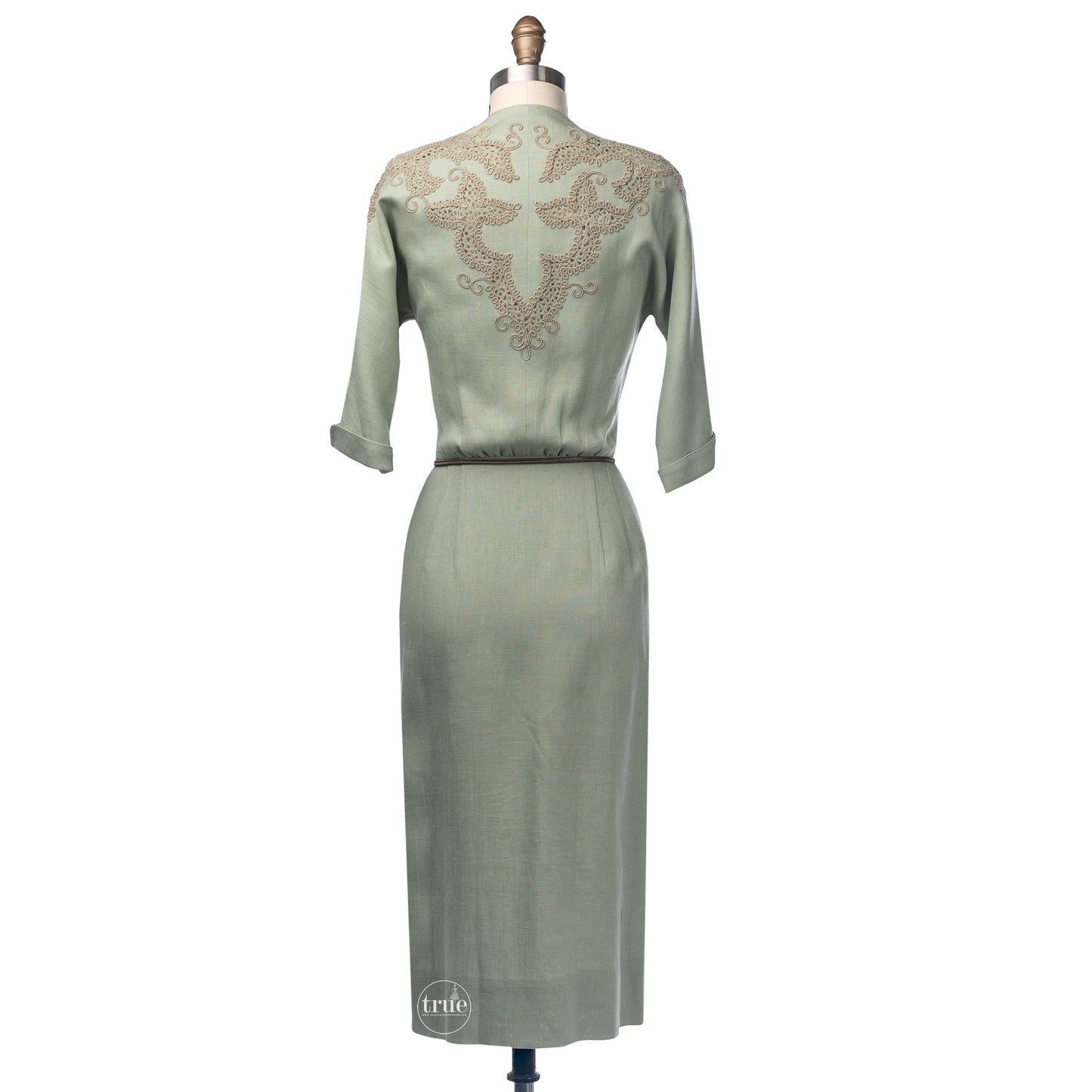 vintage 1940's dress ...lovely Carlye Moygashel wiggle bombshell dress