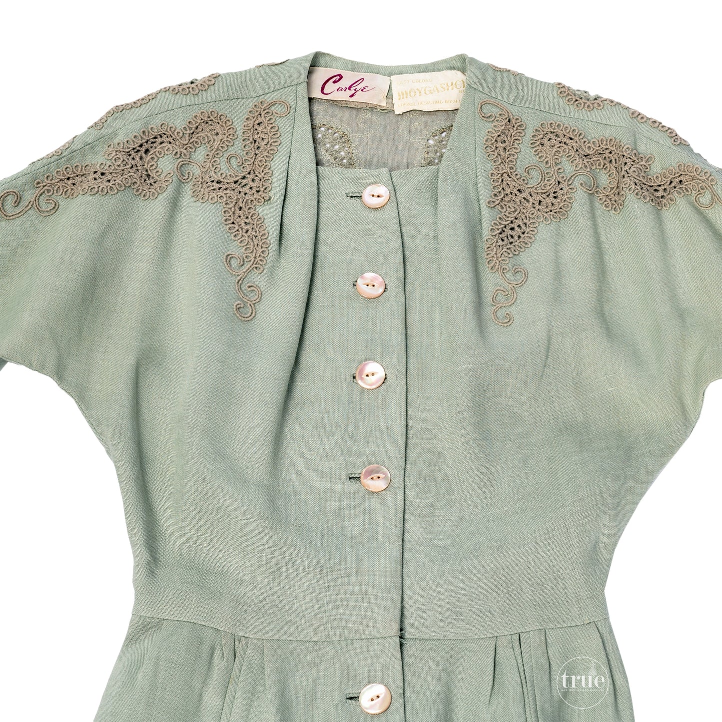 vintage 1940's dress ...lovely Carlye Moygashel wiggle bombshell dress