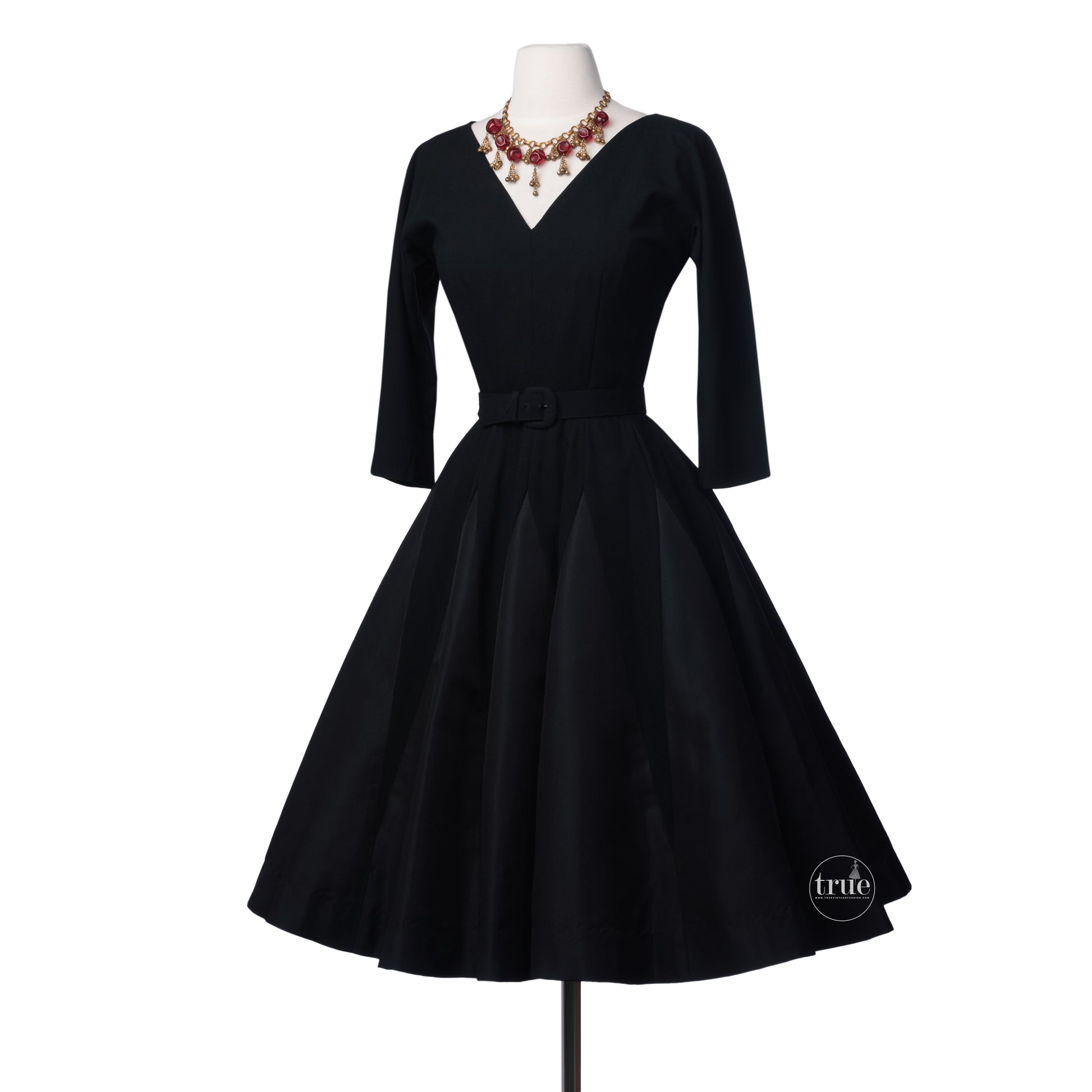 1950's Charles Cooper Design black wool dress Traven7's True Vintage Fashion 1950's Charles Cooper Design black wool dress Traven7's True Vintage Fashion