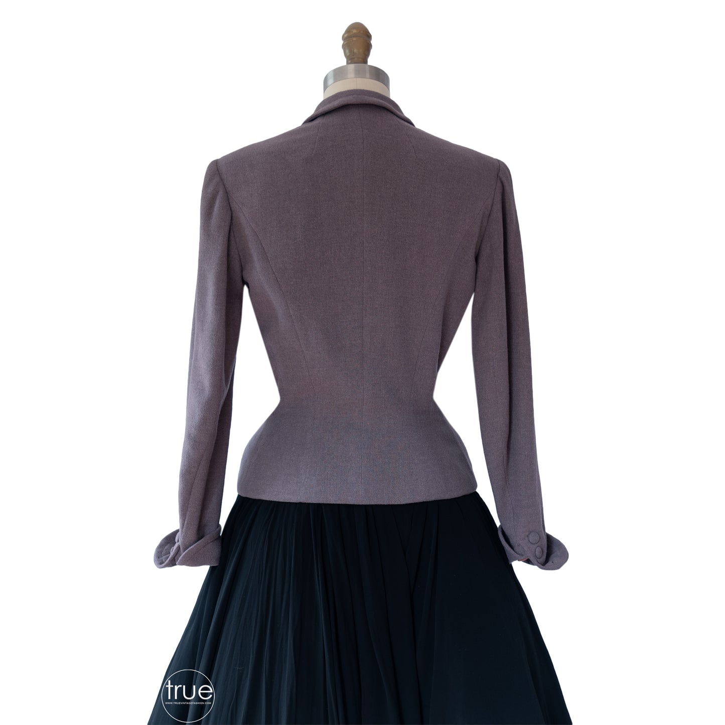 vintage 1940's jacket ...classic "new look" Charlotte Green lavender jacket blazer