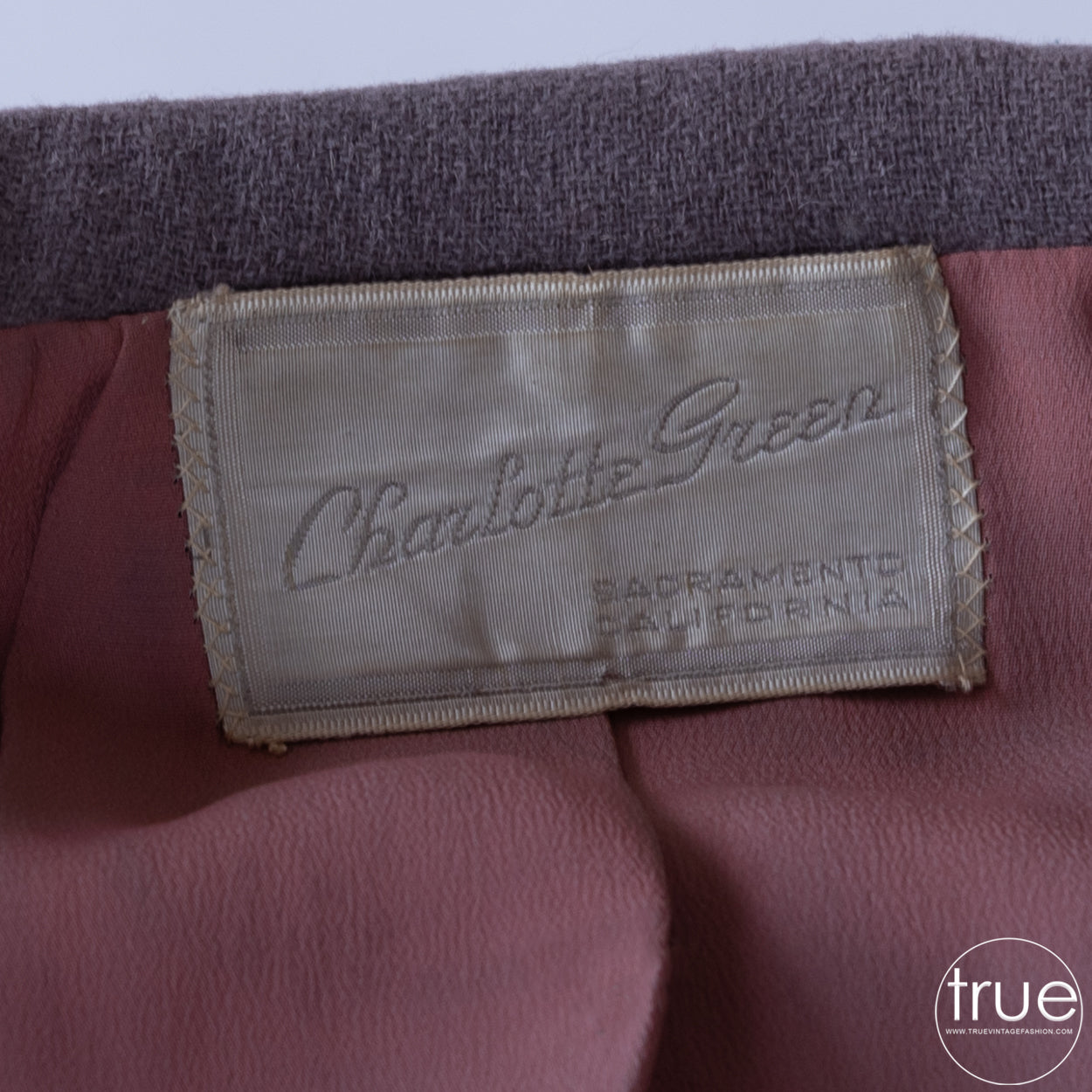 vintage 1940's jacket ...classic "new look" Charlotte Green lavender jacket blazer