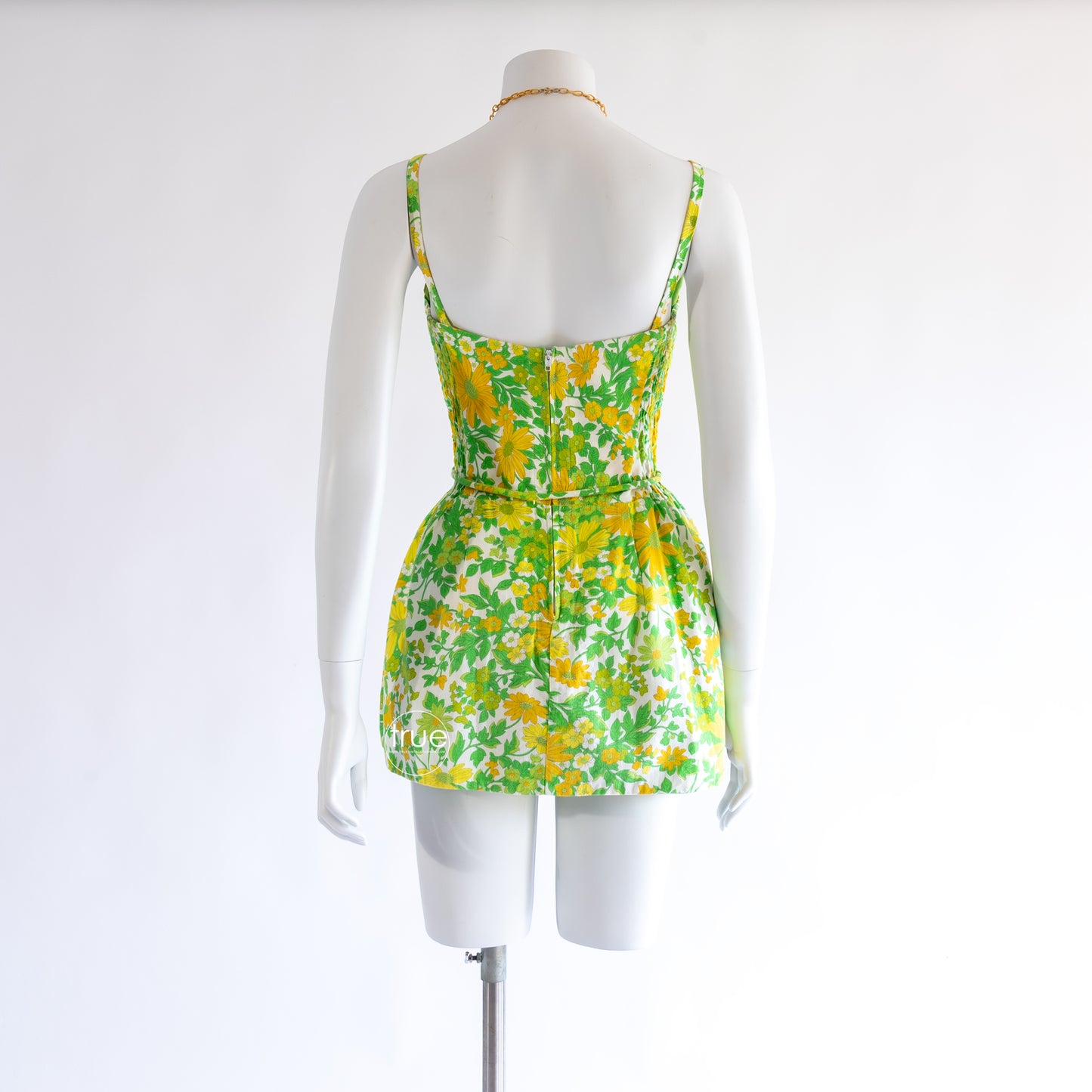 vintage 1960's romper ...fun COLE of California daisy print shorts convertible romper playsuit swimsuit