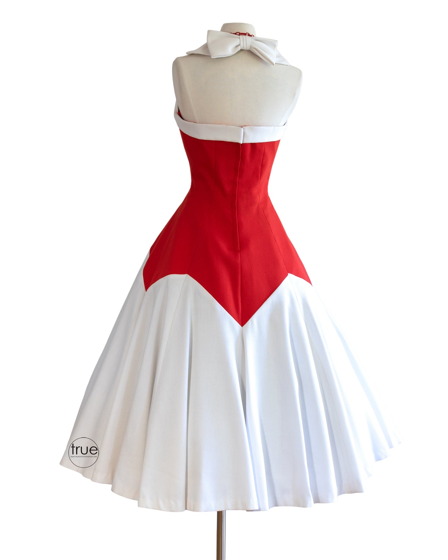 vintage 1980's dress ...does 1950's Victor Costa FULL circle skirt halter dress