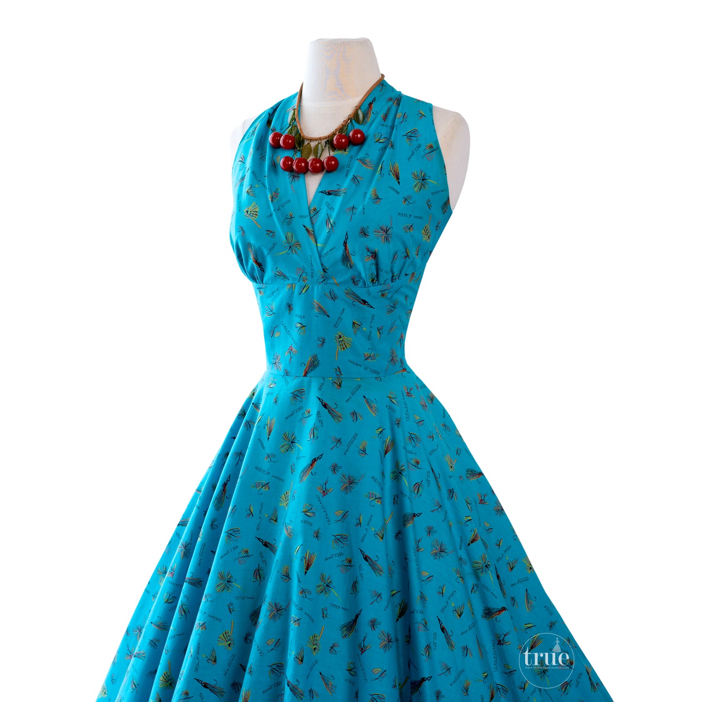 1950's Cover Girl of Miami novelty print dress
