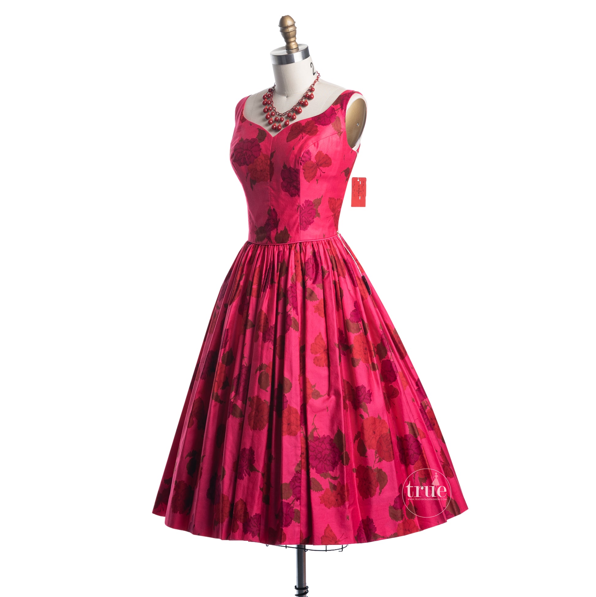 vintage 1950's dress styled by jack needleman cotton floral deadstock