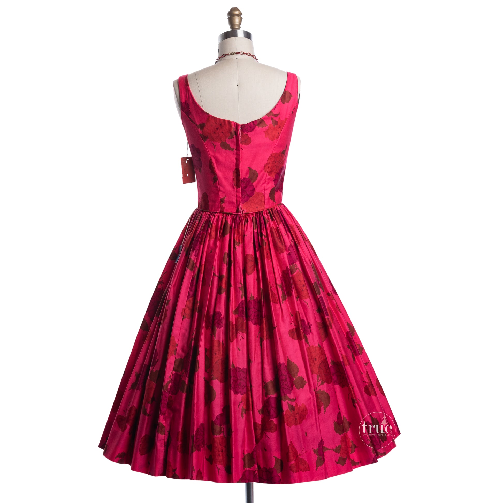 vintage 1950's dress styled by jack needleman cotton floral deadstock