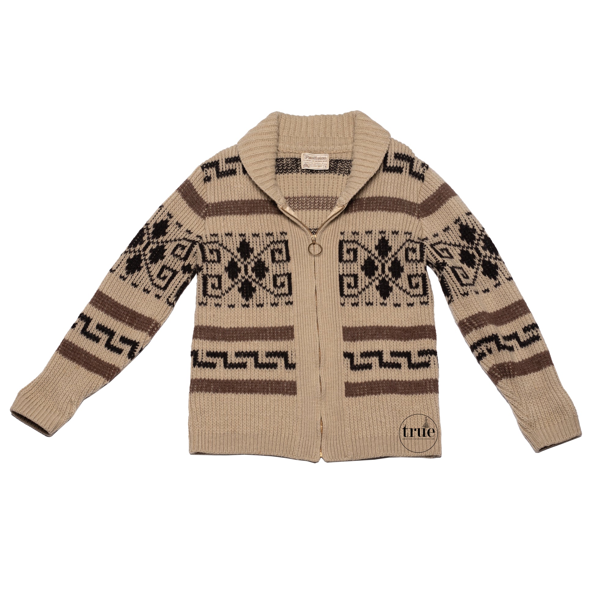 vintage 1970's sweater ...original Pendleton Westerly cardigan sweater ...