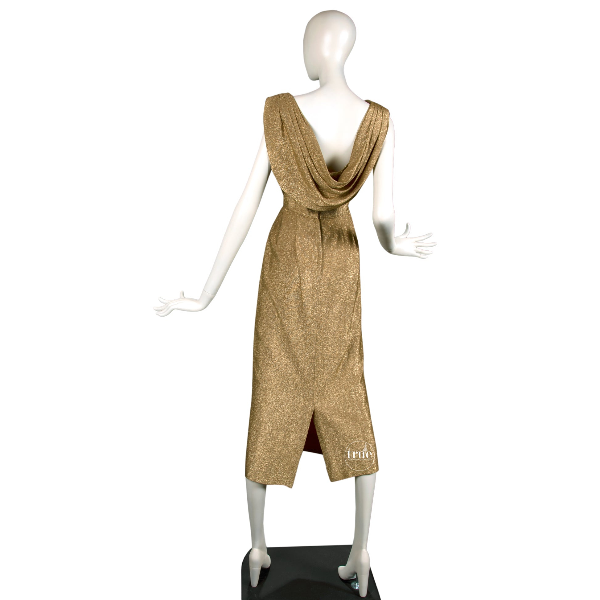 vintage metallic dress