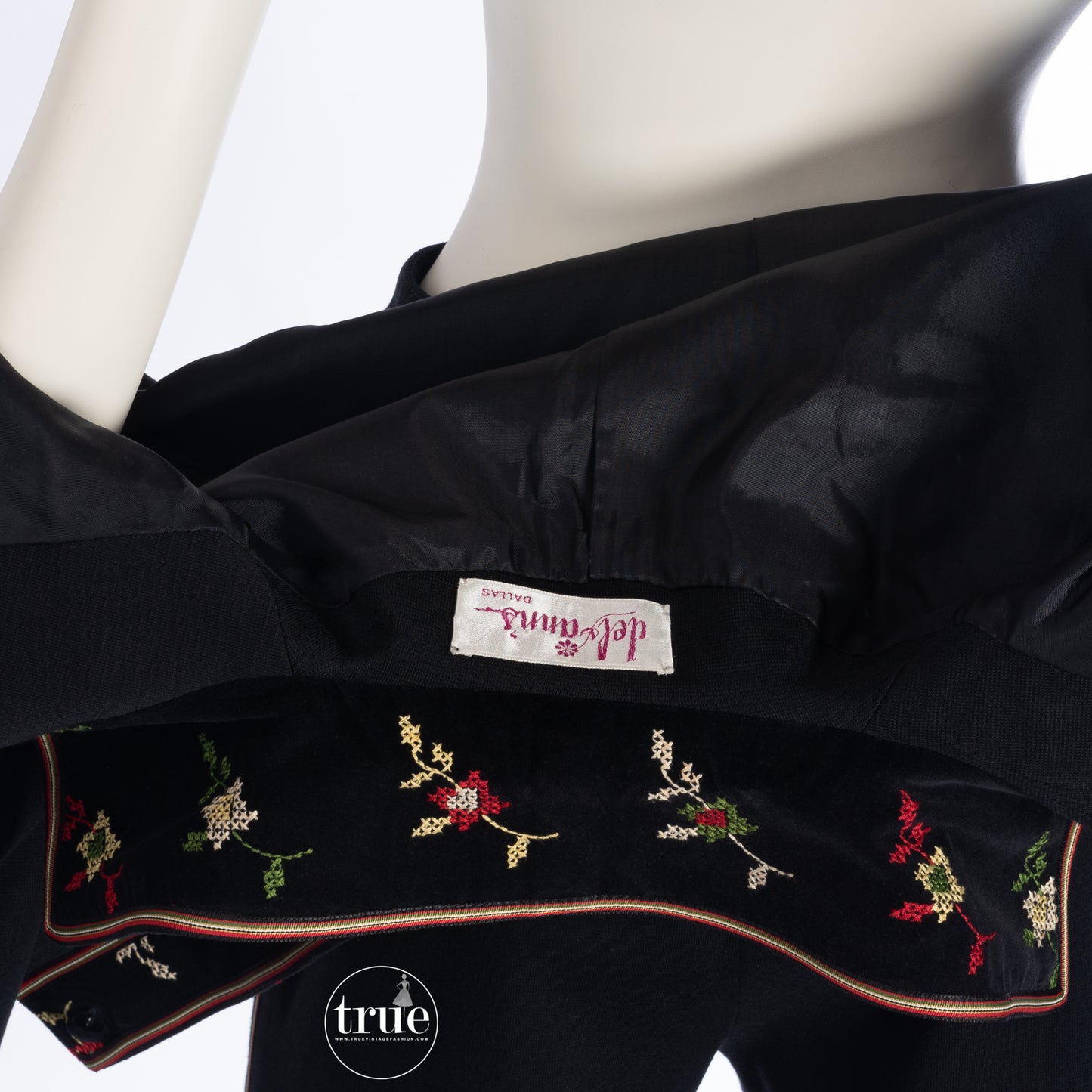 vintage 1960's suit ...rare GARÉ jacket & pants wool & velvet embroidered suit