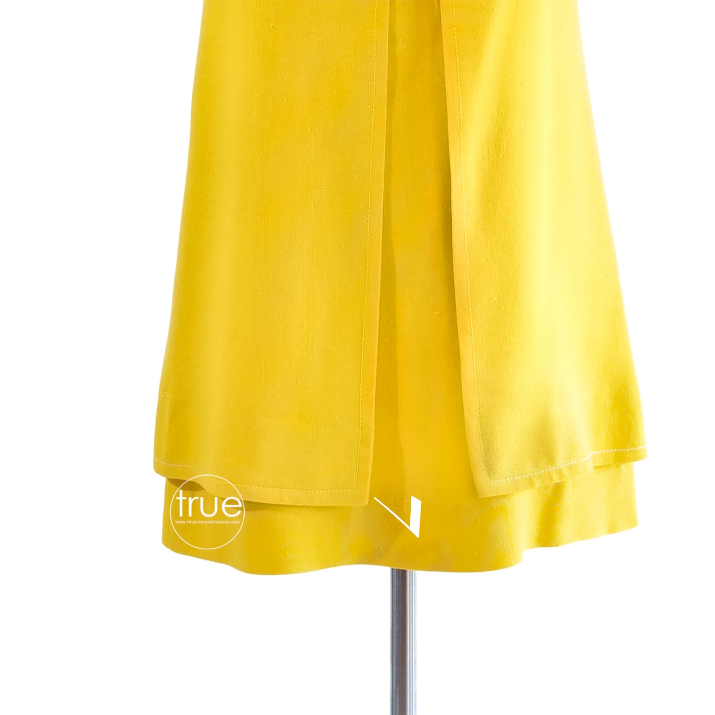 vintage 1960's mini dress ...super cute S.HOWARD HIRSH sunny yellow moygashel linen MOD mini