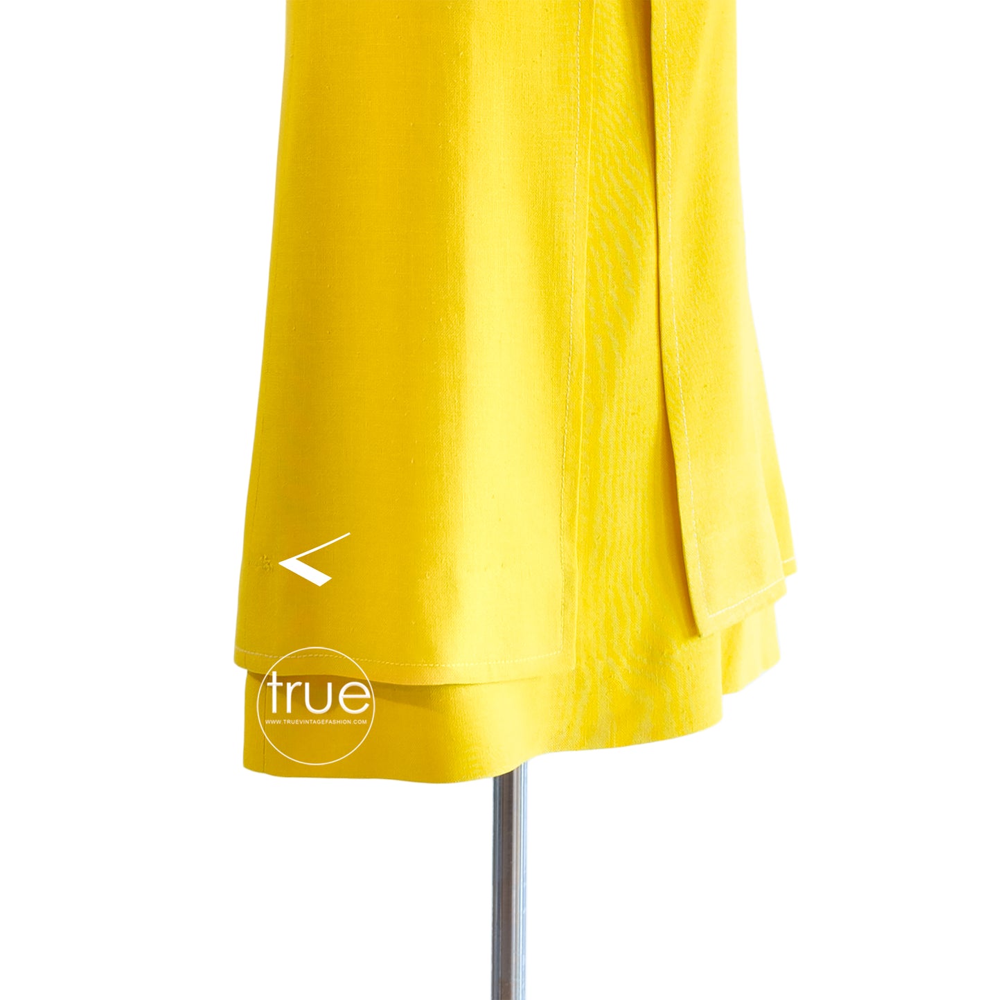 vintage 1960's mini dress ...super cute S.HOWARD HIRSH sunny yellow moygashel linen MOD mini
