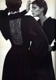 vintage 1960's dress ...designer Jean Varon black velvet and matte trim peek-a-boo back maxi dress