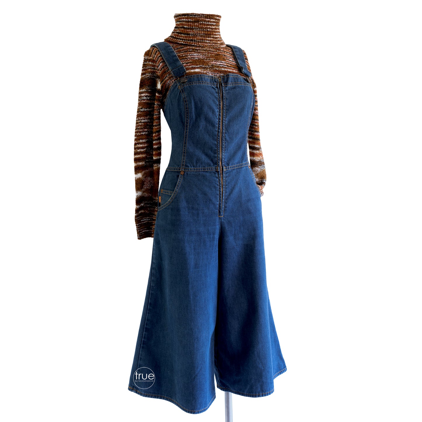 vintage 1970's overalls ...rare LEVI'S denim overalls gaucho jeans