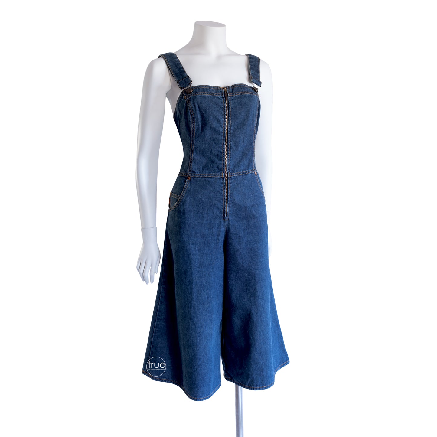 vintage 1970's overalls ...rare LEVI'S denim overalls gaucho jeans