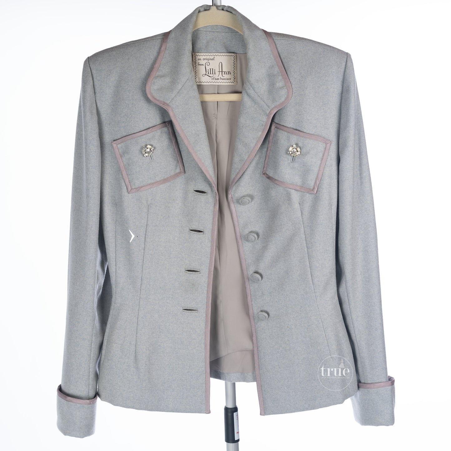 1940's glamour gray Lilli Ann Suit