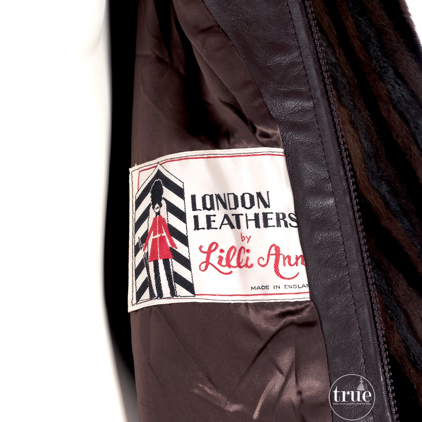 vintage 1960's coat ...super fab LILLI ANN faux fur & leather rockstar jacket coat