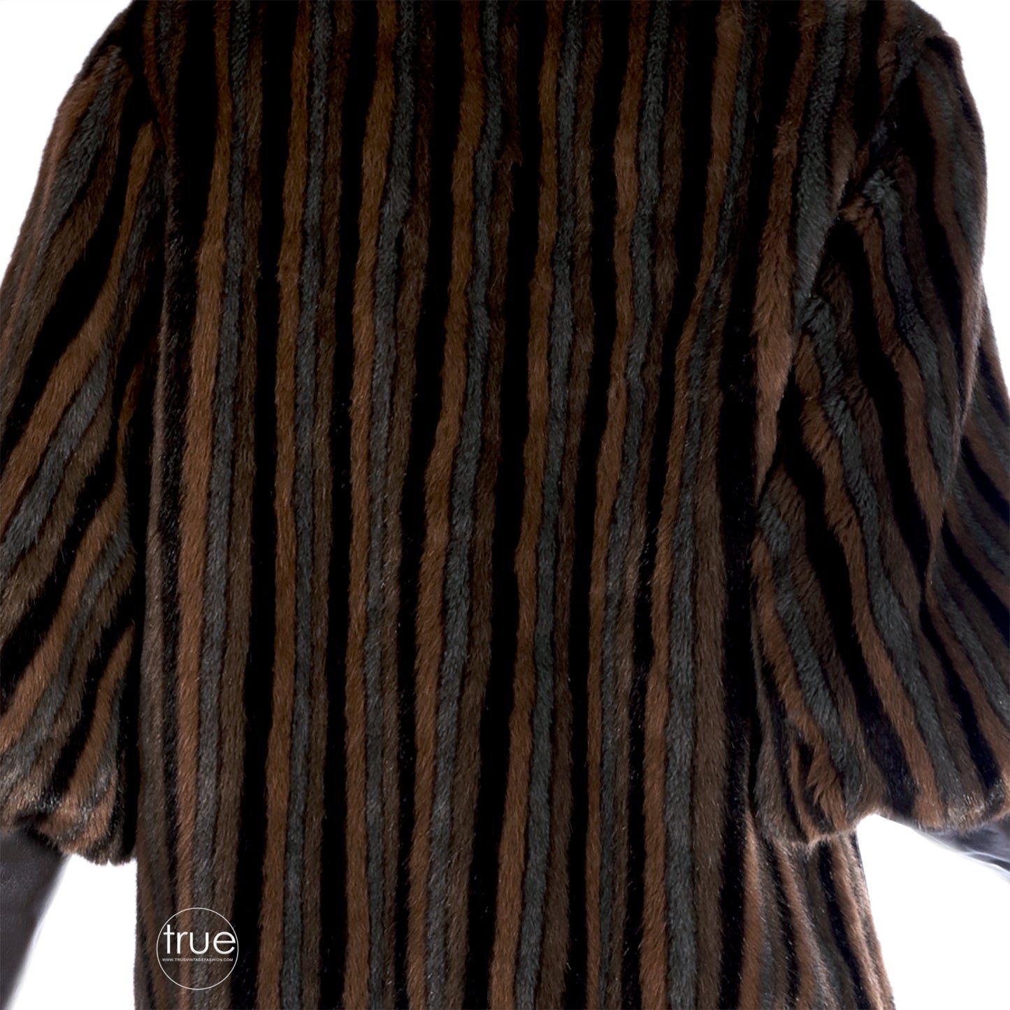 vintage 1960's coat ...super fab LILLI ANN faux fur & leather rockstar jacket coat