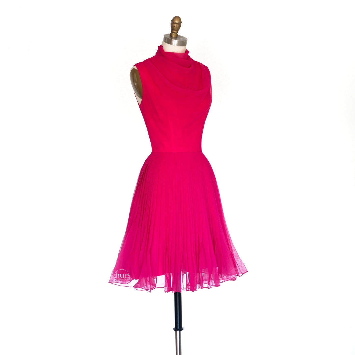 vintage 1960's dress ...flirty LILLI DIAMOND california barbie pink chiffon dress