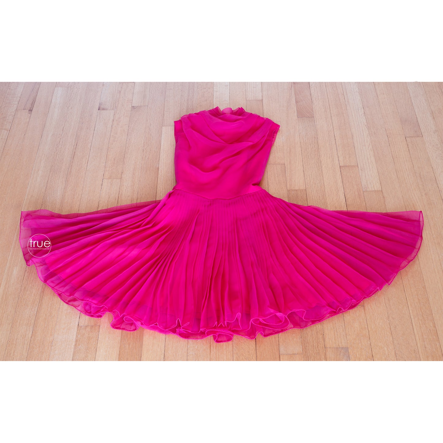 vintage 1960's dress ...flirty LILLI DIAMOND california barbie pink chiffon dress