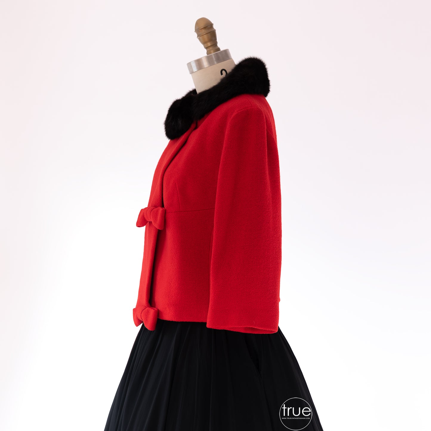 vintage 1950's jacket ...red Lilli Ann cropped jacket