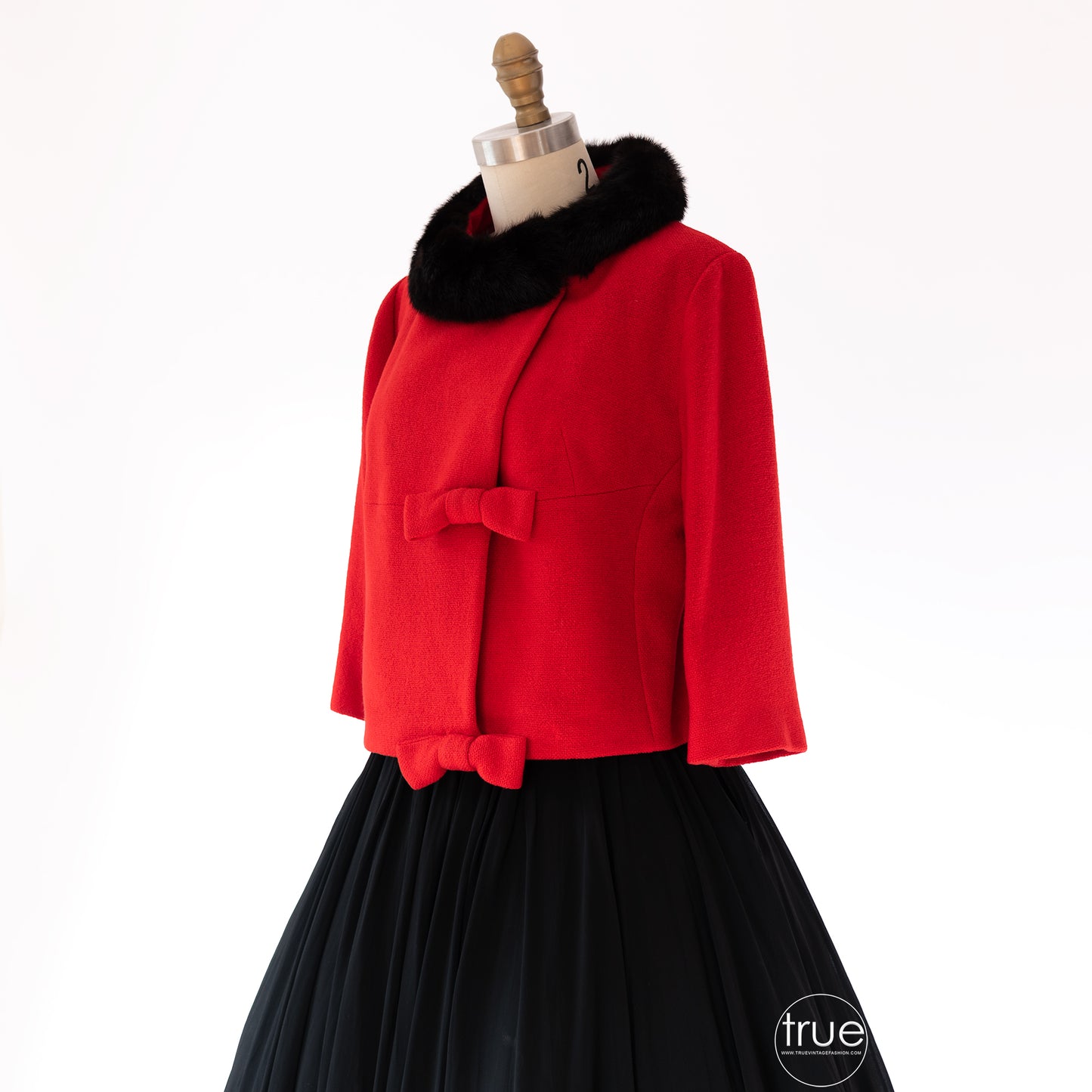 vintage 1950's jacket ...red Lilli Ann cropped jacket