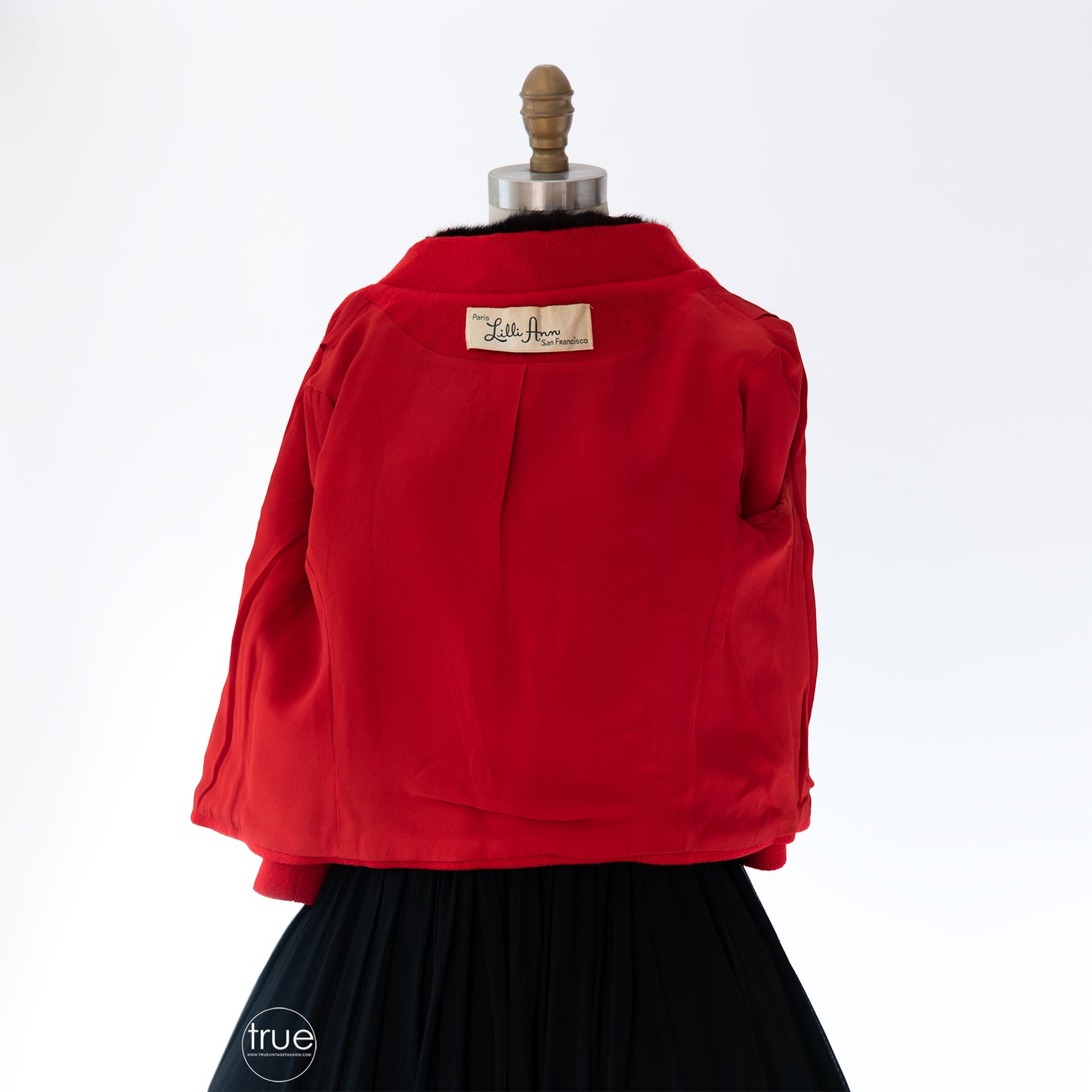 vintage 1950's jacket ...red Lilli Ann cropped jacket