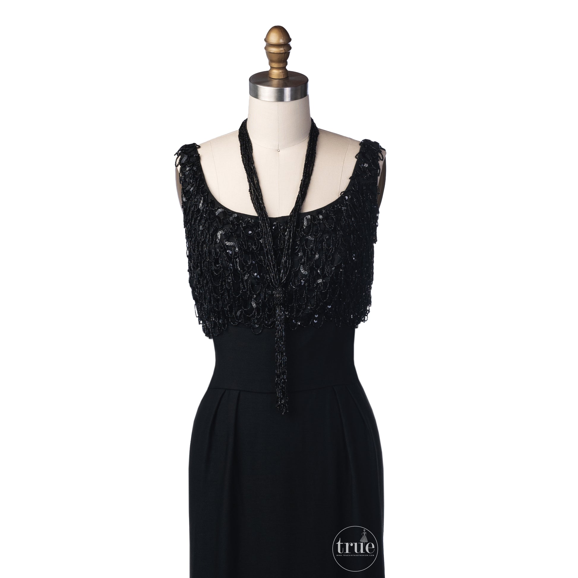 1950's Mardi Gras black beaded shimmy dress Traven7's True Vintage Fashion 1950's Mardi Gras black beaded shimmy dress Traven7's True Vintage Fashion