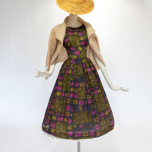 vintage 1950's dress ...pretty MARTA D floral dress