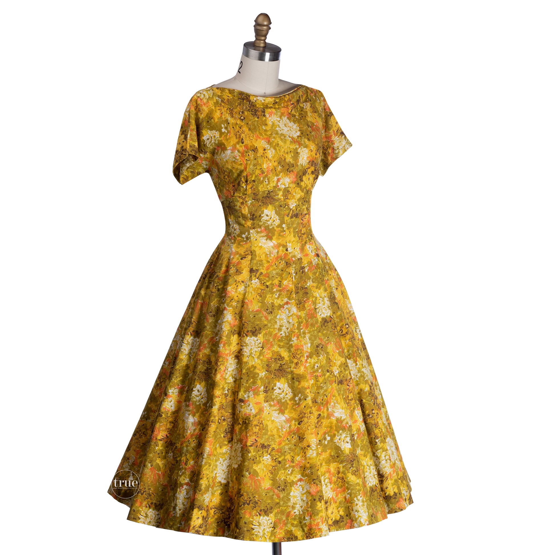 vintage 1950's floral dress