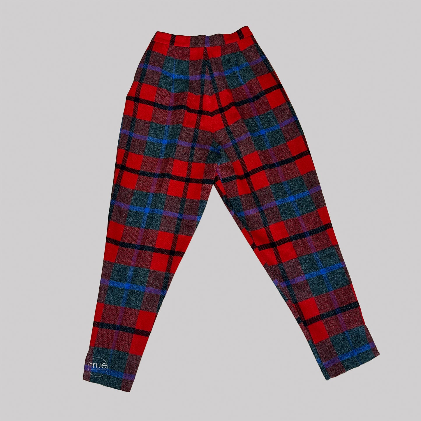 vintage 1950's pants ...BEST ever PANDORA CLASSICS super high-waisted plaid pedal pusher pants