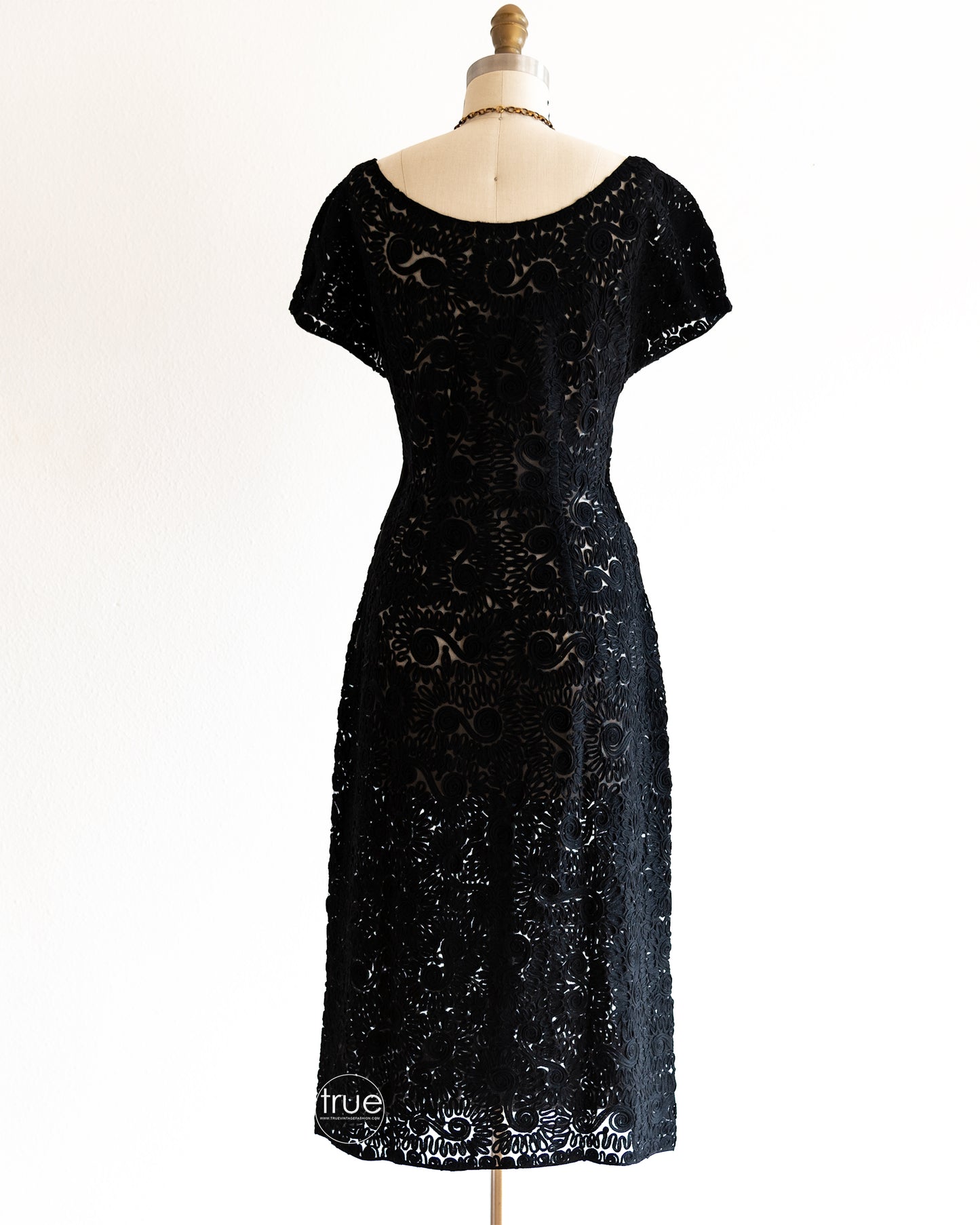vintage 1950's dress ...gorgeous Hexi by Perutz Brothers wool ribbon dress