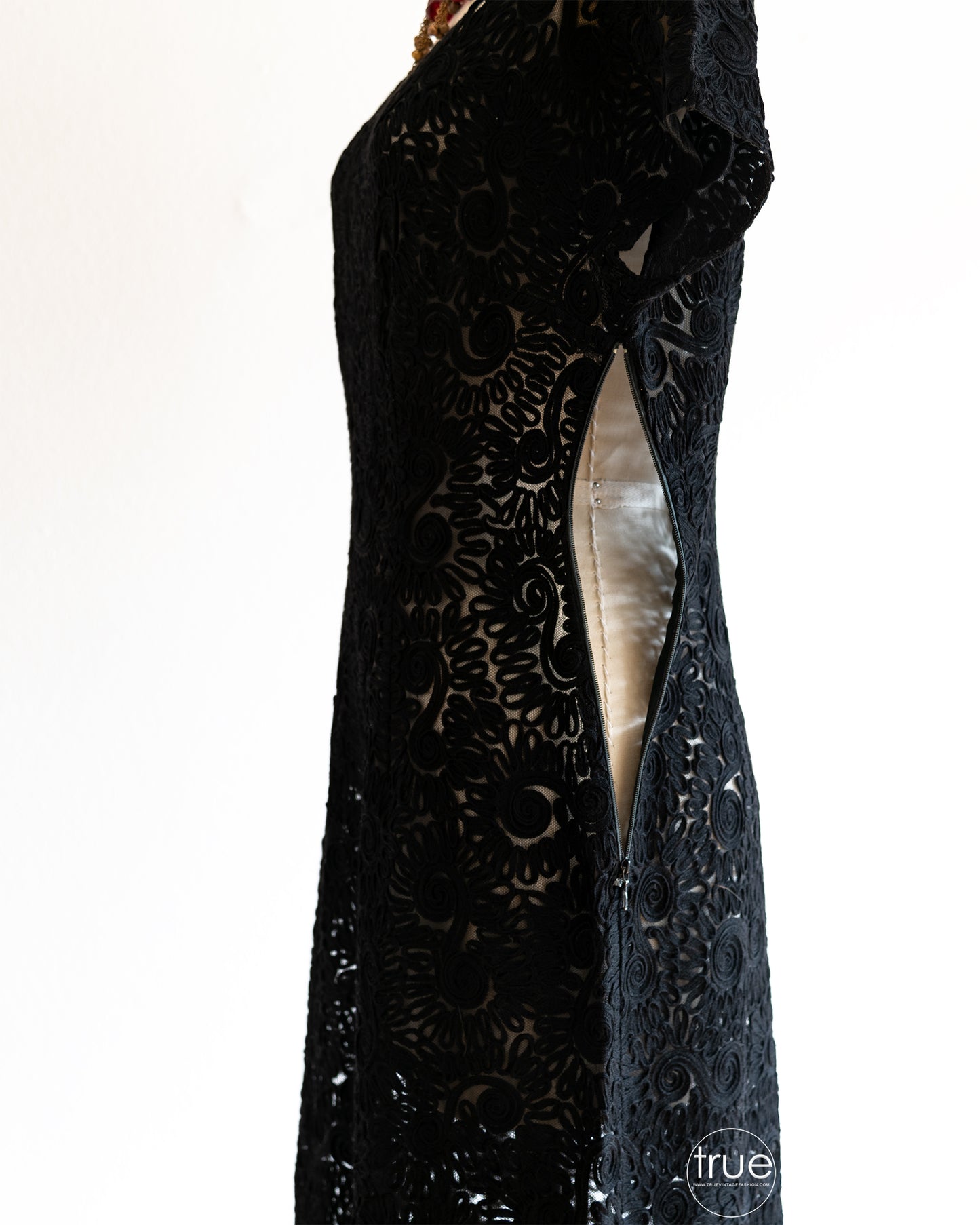 vintage 1950's dress ...gorgeous Hexi by Perutz Brothers wool ribbon dress
