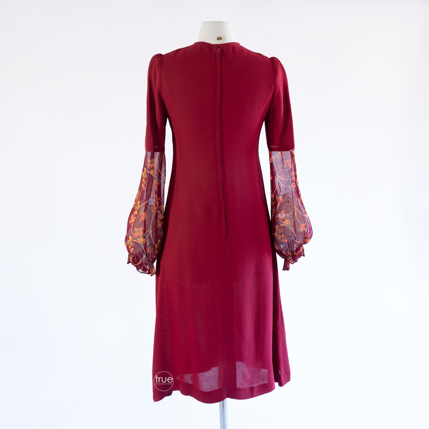 vintage 1960's dress ...beautiful RADLEY of London cranberry moss crepe dress