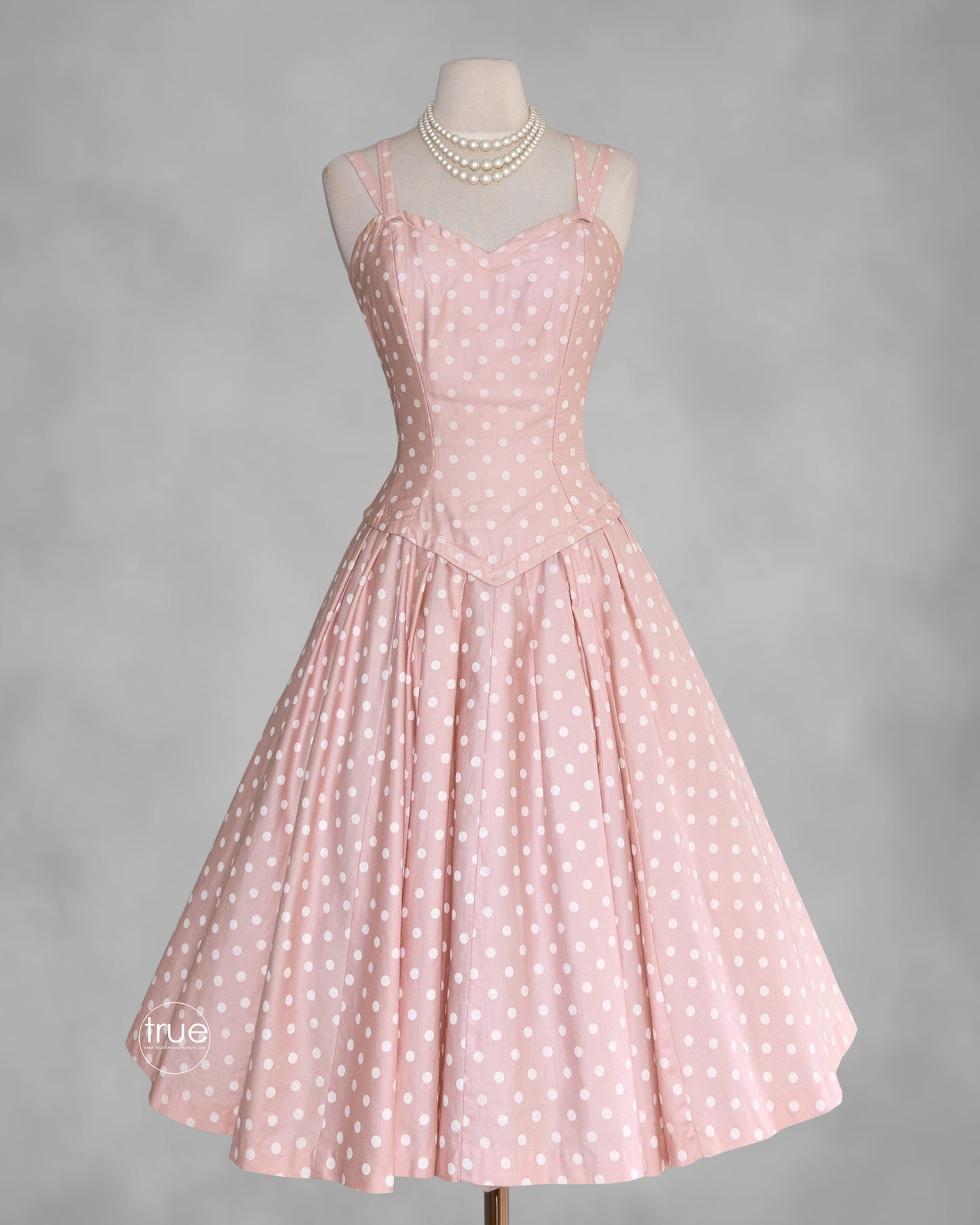 vintage 1950's dress ...classic beauty Suzy Perette new york pink polka dot dress & jacket