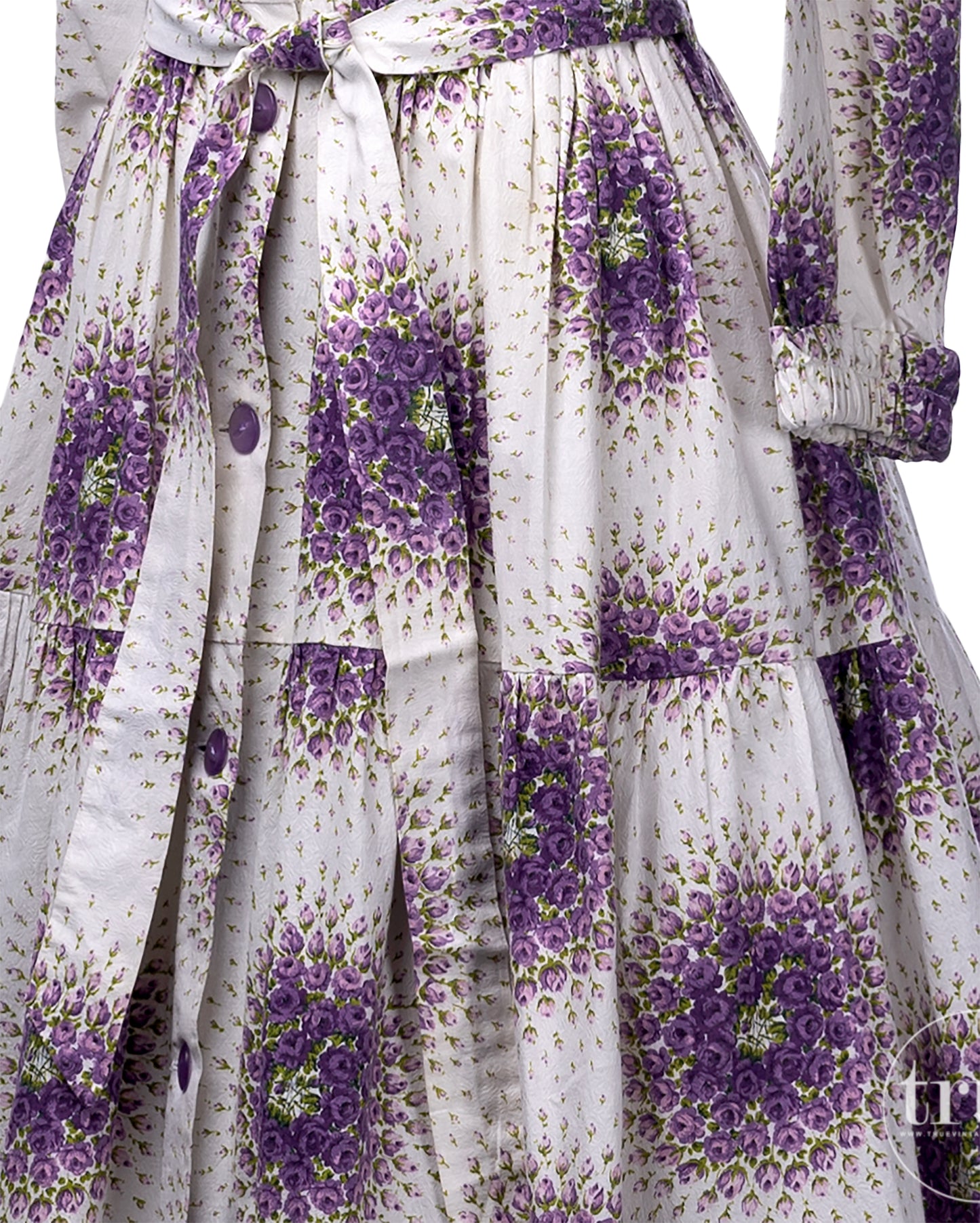 vintage 1940's dress ...rare Thornton Varley Hull floral spray dress