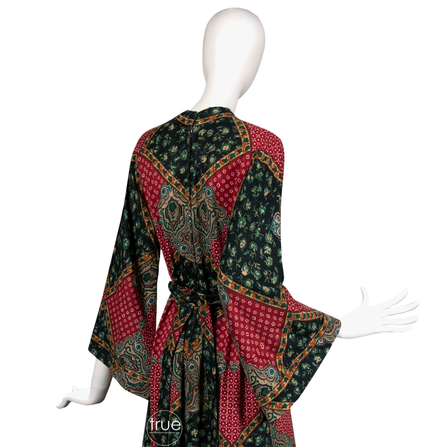 vintage 1960's dress ...amazing designer Tina Leser Original wool ethnic dashiki caftan dress