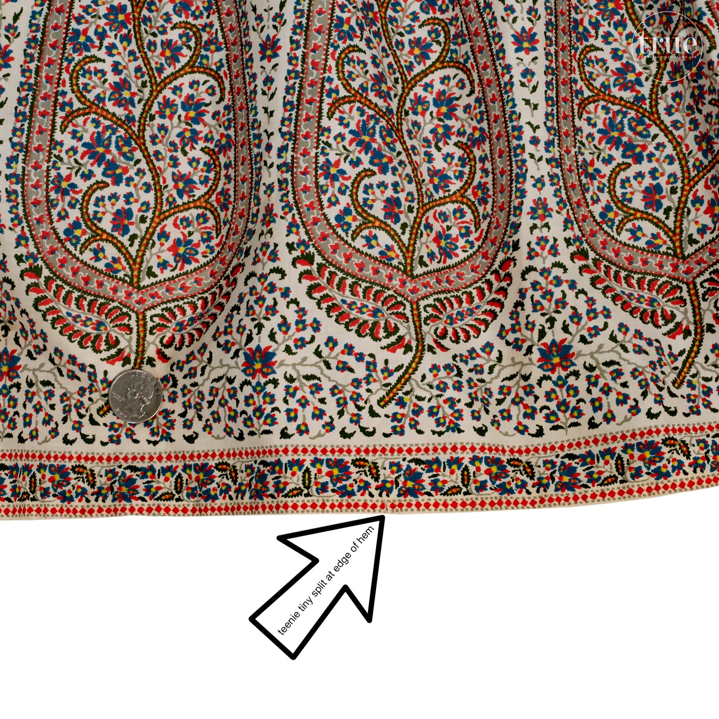 vintage 1950's dress ...rare Tina Leser Original cotton ethnic paisley cutout full skirt dress