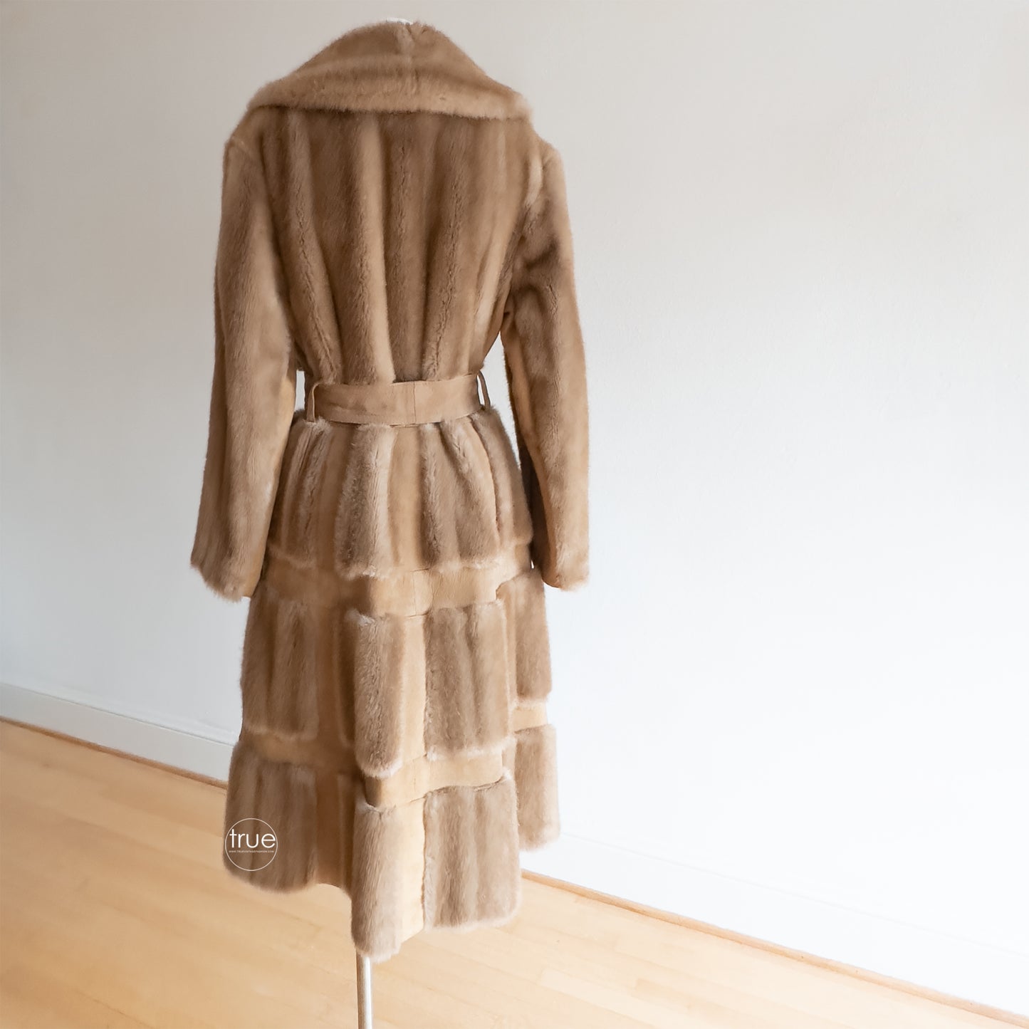 vintage 1960's coat ...superfly TOCCI french faux fur & suede windowpane coat