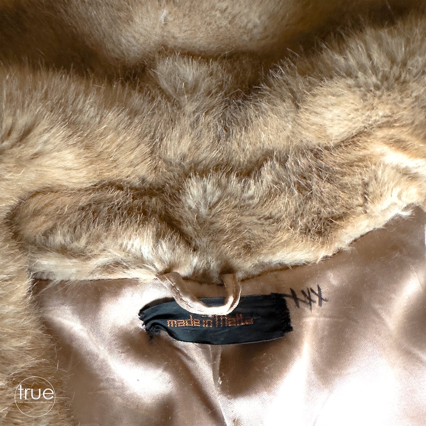 vintage 1960's coat ...superfly TOCCI french faux fur & suede windowpane coat