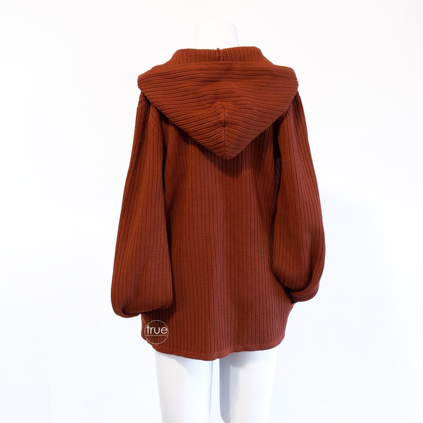 vintage 1960's sweater ...staple designer SAINT LAURENT rive gauche hooded ribbed cardigan sweater